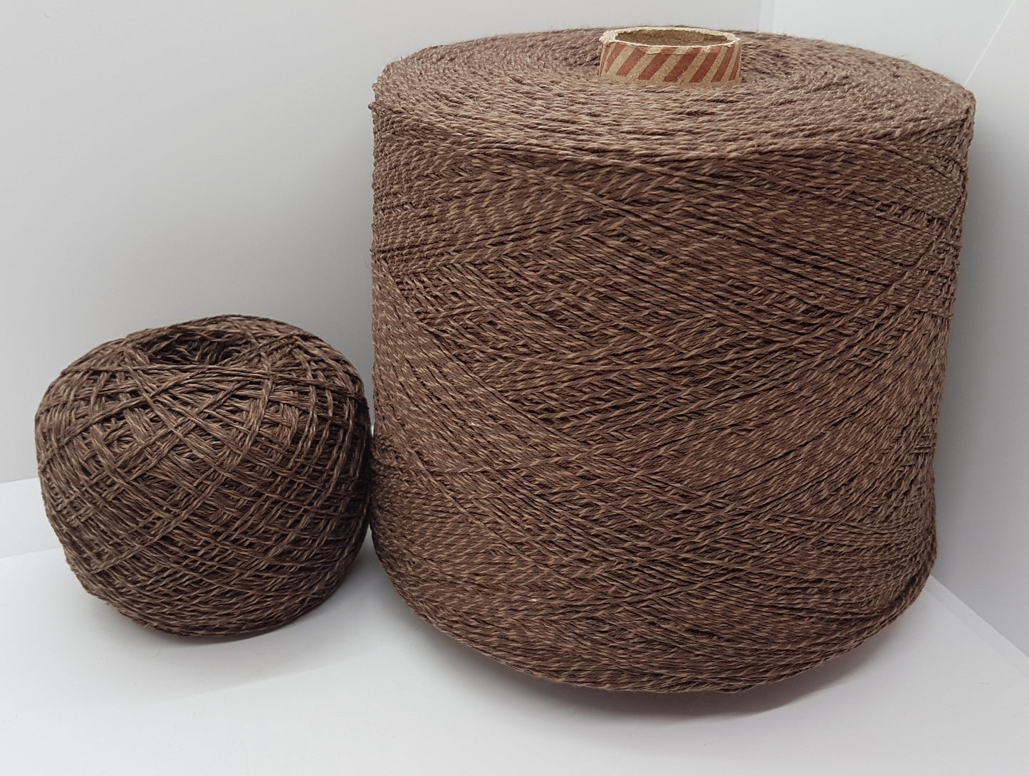 100g 100% cotton Italian yarn soft brown color mélange N.355