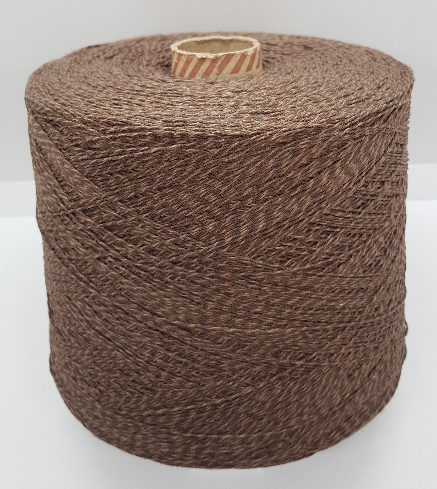 100g 100% algodón suave hilo italiano color Marrón Mélange N.355