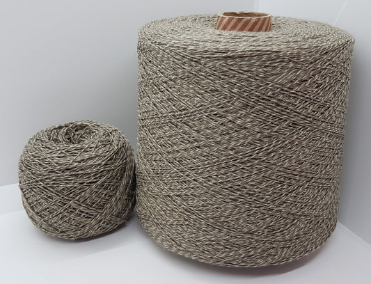 100g 100% cotton Italian yarn soft mélange gray color N.357