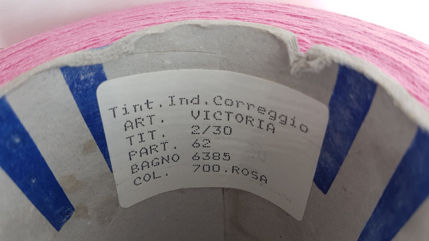 100% algodón hilado italiano, Color Rosa N.383