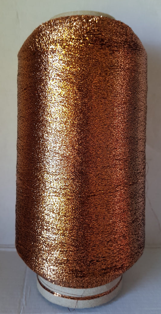 Lurex Italian yarn brown color copper l39