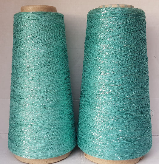 Lurex Italian yarn Green color Tiffany L52