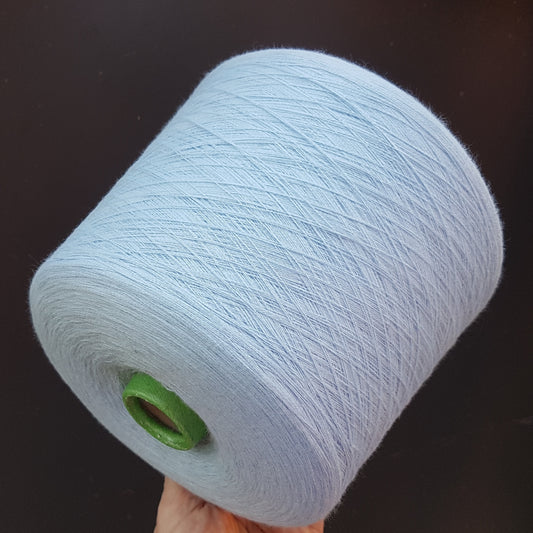 100% Soft Cotton Italian Filed Filato light blue color N.392
