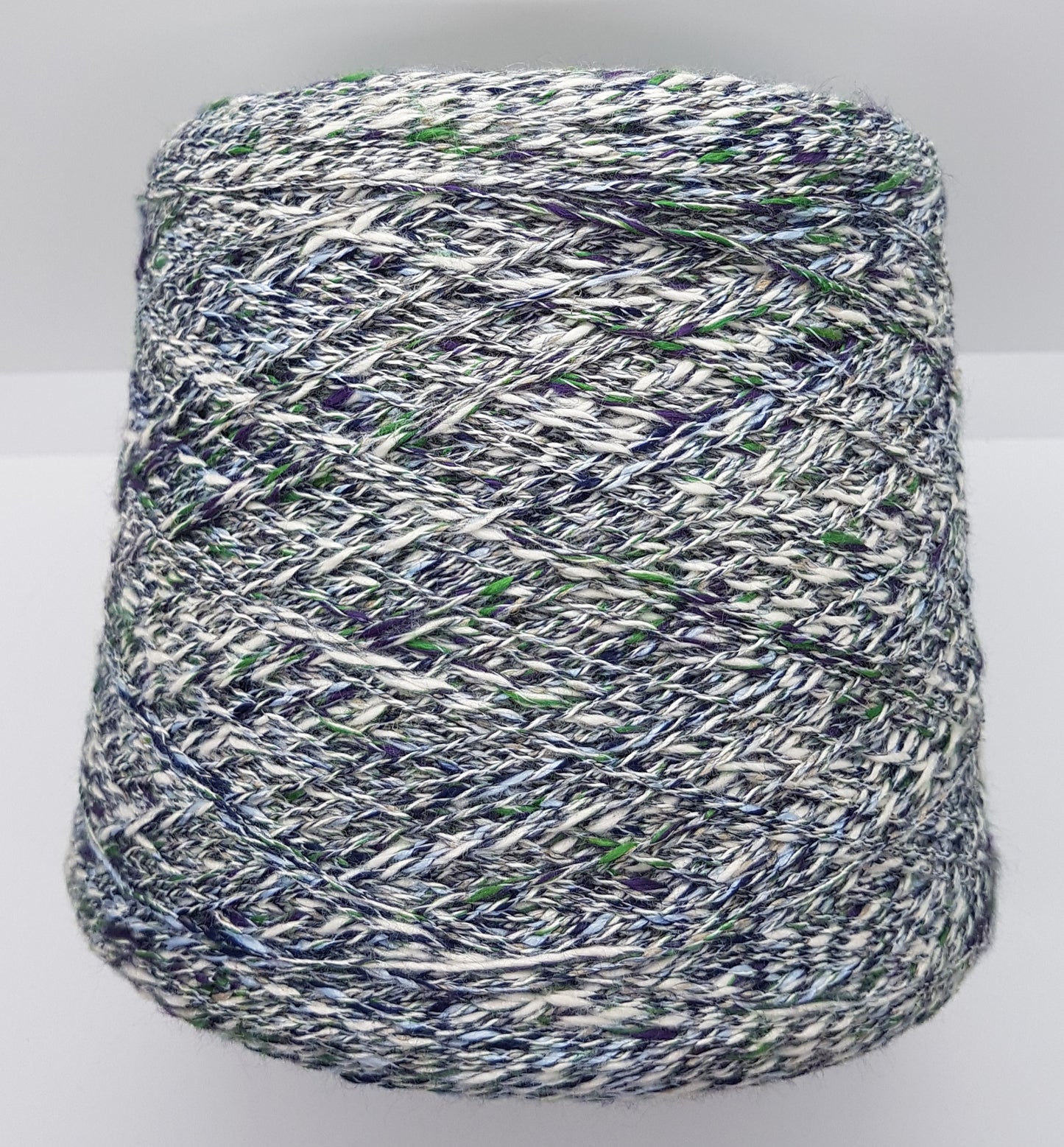 100g Lino Cotton Italian yarn Blue green color Mélange N.403