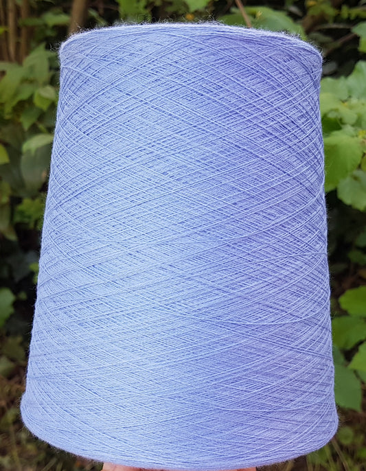 Cotone 100% morbido filato italiano colore Azzurro tonalità Lilla N.399