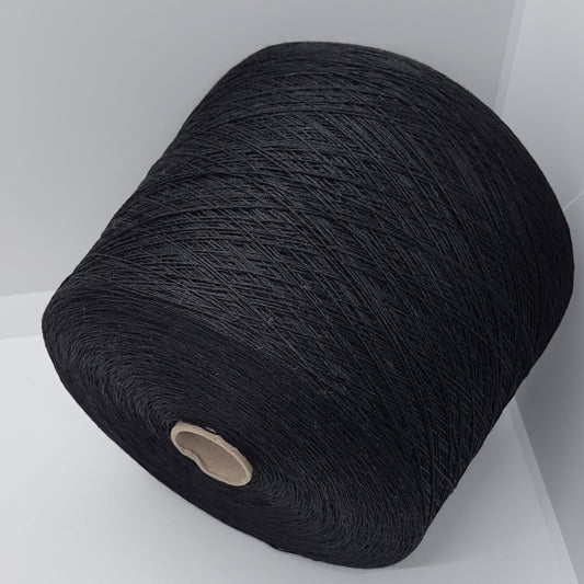 100% soft linen Italian yarn black color N.406