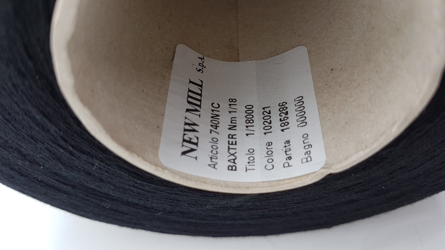 Kaschmir Angora Wolle Italienische Garn schwarz Farbe N.416