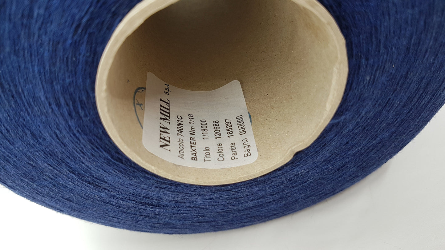 Kaschmir Angora Wolle italienisches Garn dunkelblau Farbe N.417