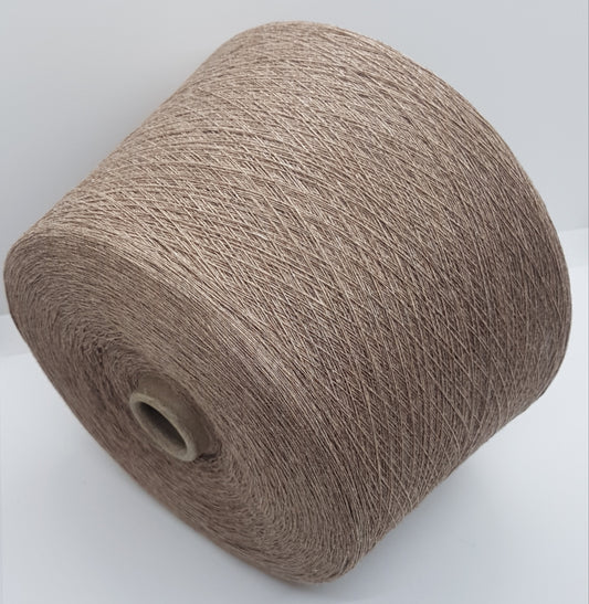 Cachemire laine italienne fil beige brun couleur brun N.426