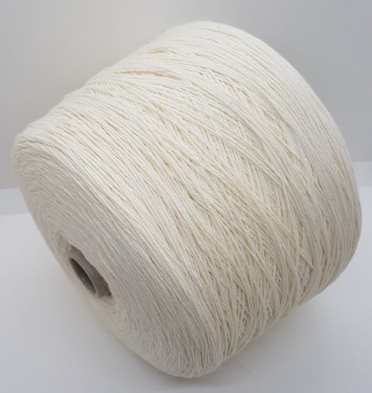 100g Baumwolle 100% Garn Italienische Kette Weißmilchfarbe N.434