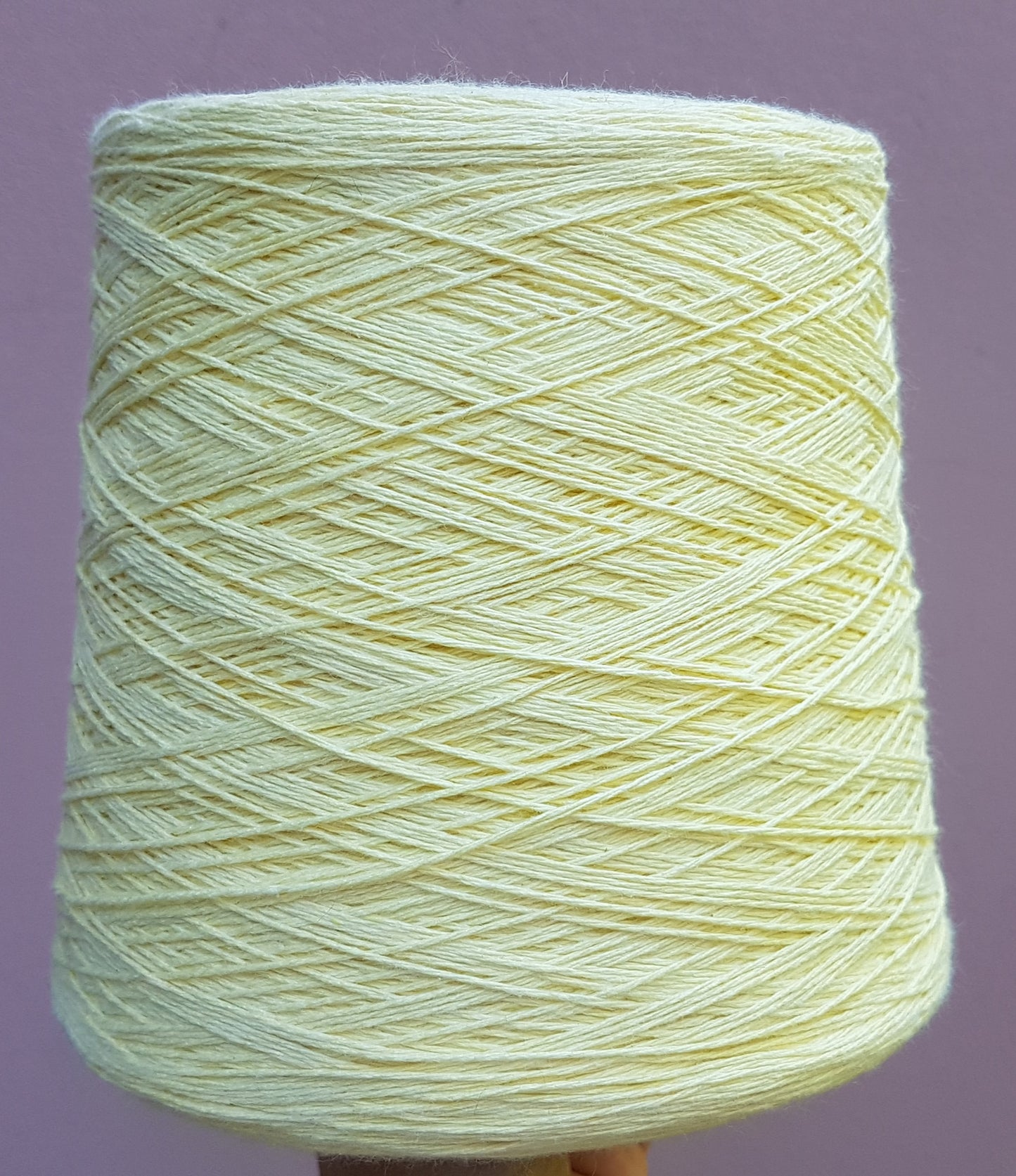 100g Baumwolle 100% italienisches weiches Garn Farbe Gelb Lemon Pale N.437