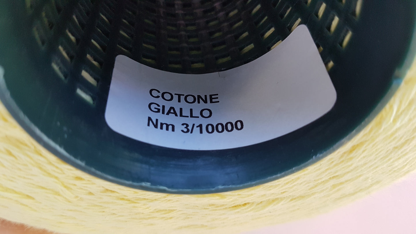 100g Coton 100% Italien Doux Fil Couleur Jaune Citron Pâle N.437