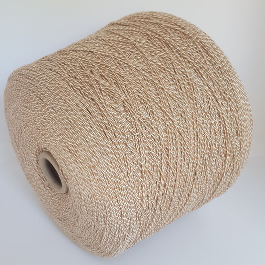 100g Cotton Wool yarn soft Italian color Beige White N.440