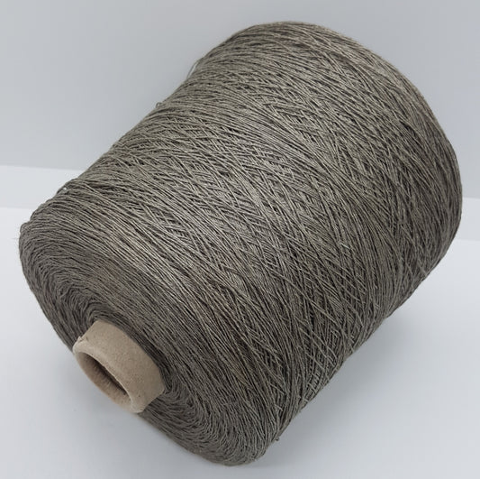 100% Italian Yarn Linen Grey Brown Color Taupe N.445