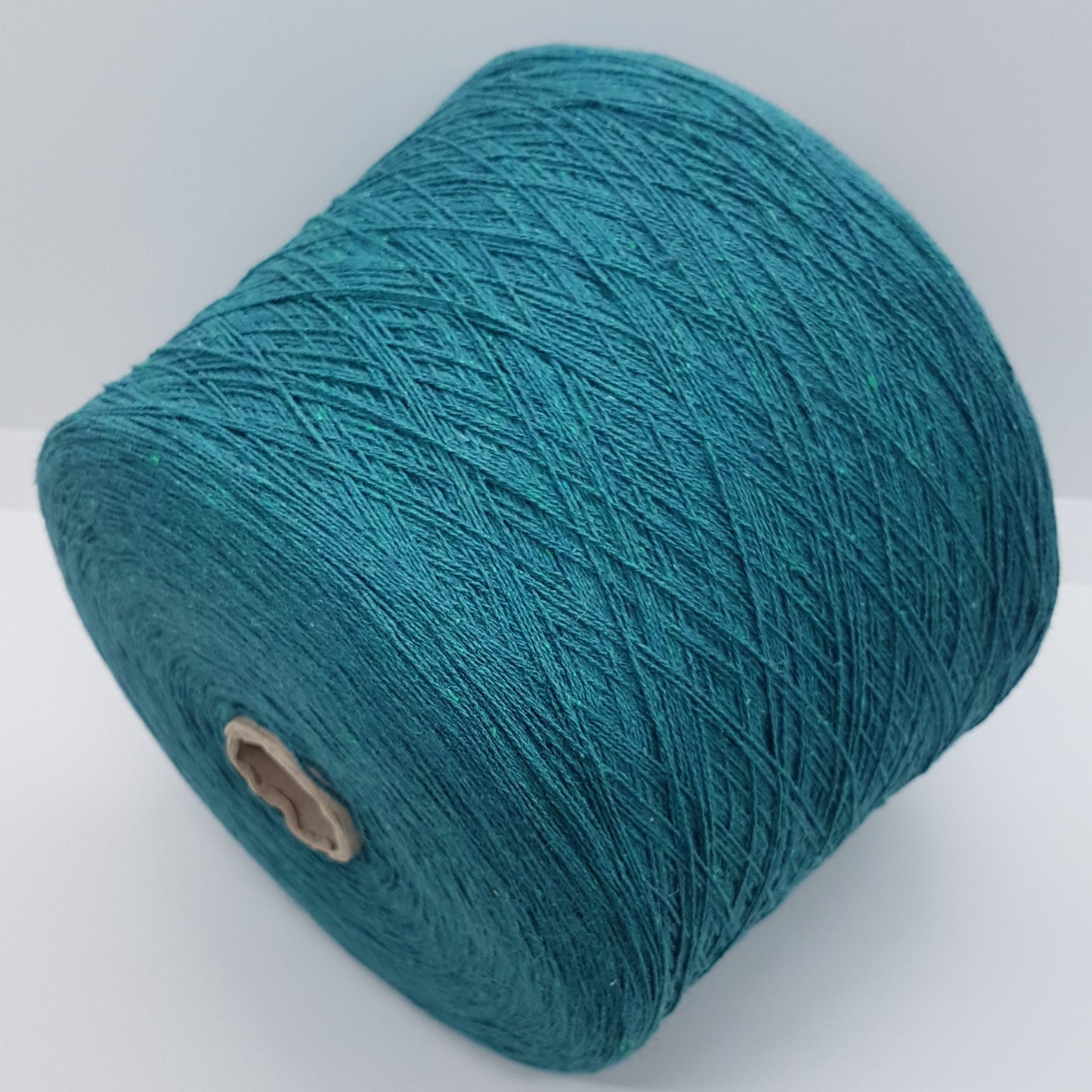 100g Tweed Cotone Bottonato filato italiano colore Verde Oceano N.460