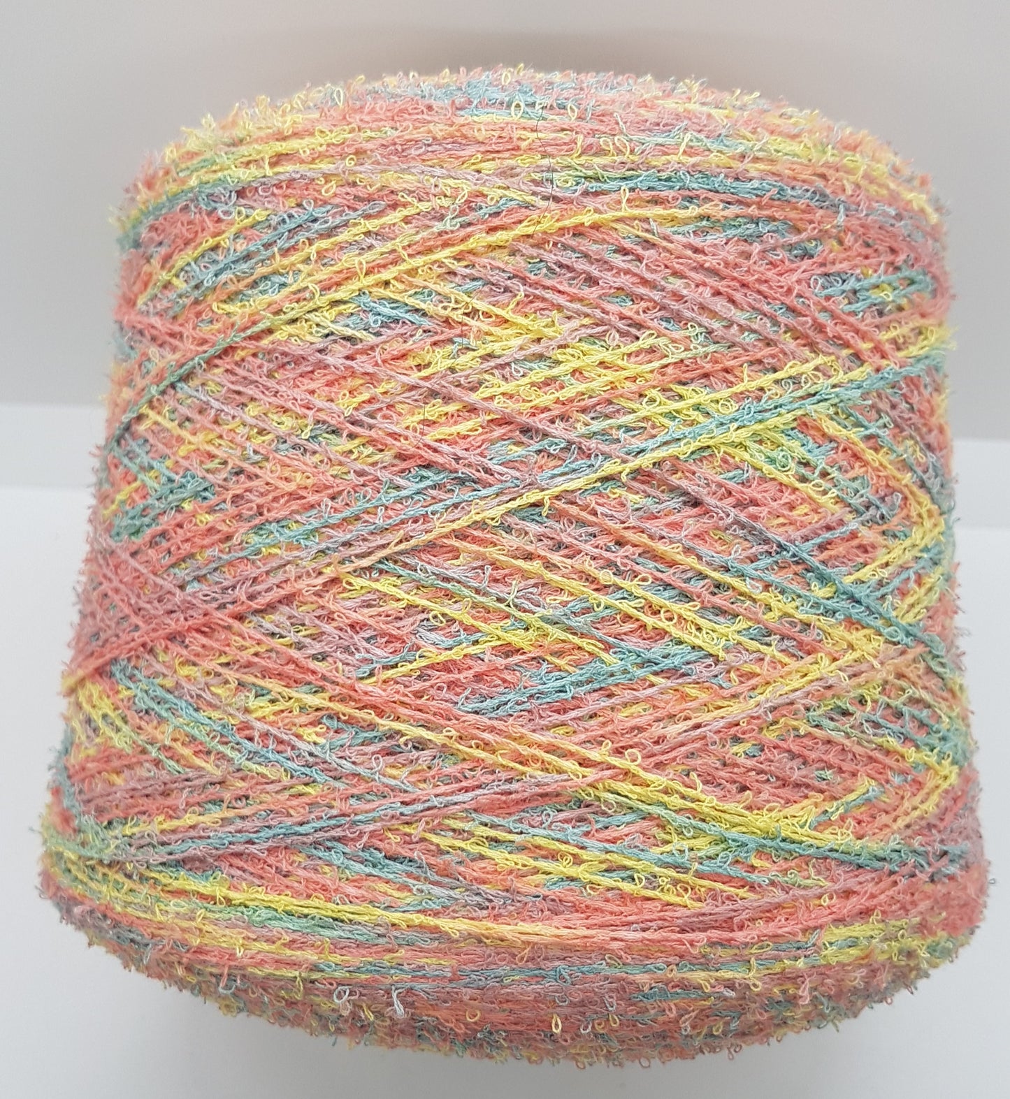 100g de viscosa Tagliatino Bouclé italiano hilo color rosa amarillo azul N.451