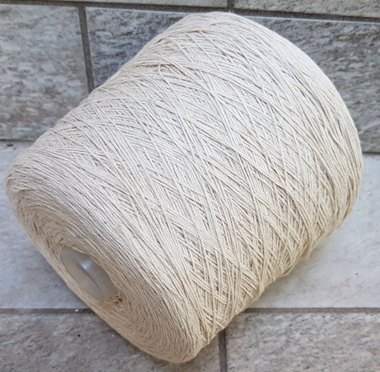 100g Cotton Soft Linen Italian Yarn Color Raw White Natural N.448