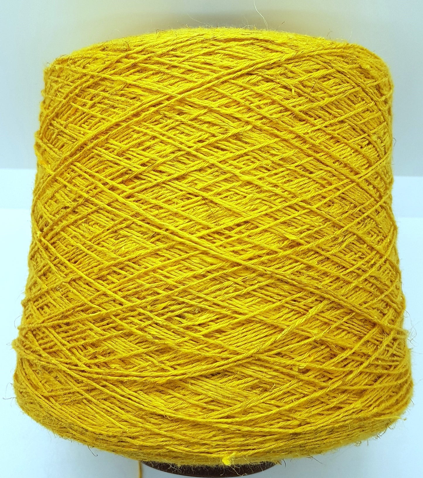 100g Linen 100% Rough Irregular Twine Italian Yarn Yellow Ocra Mélange N.461