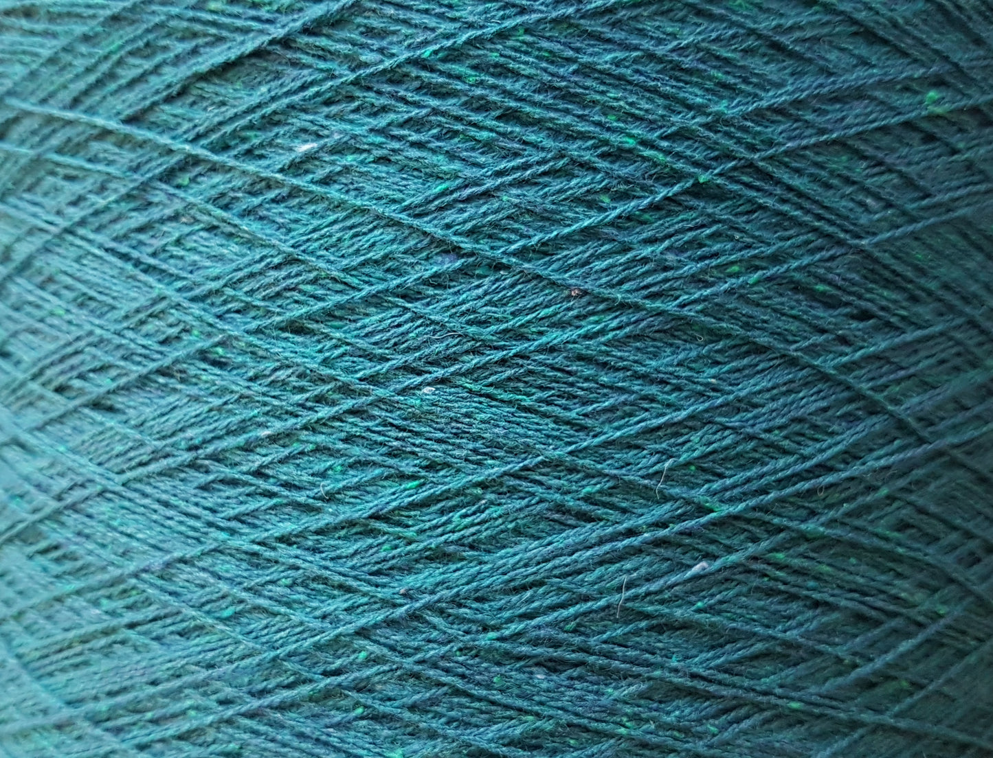 100g Tweed Cotone Bottonato filato italiano colore Verde Oceano N.460