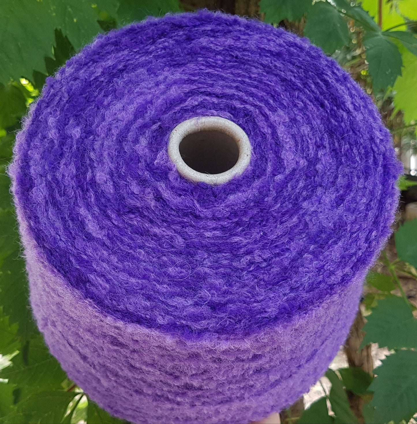 100g Lana Alpaca Bouclé filato italiano colore Viola mélange N.478