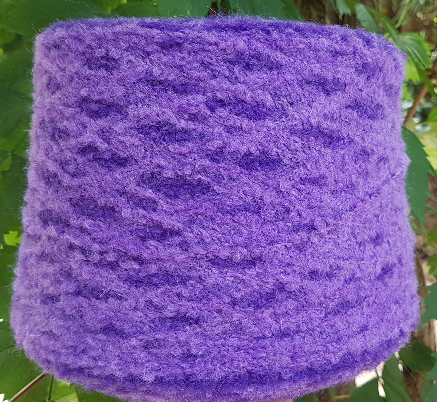 100g Lana Alpaca Bouclé filato italiano colore Viola mélange N.478