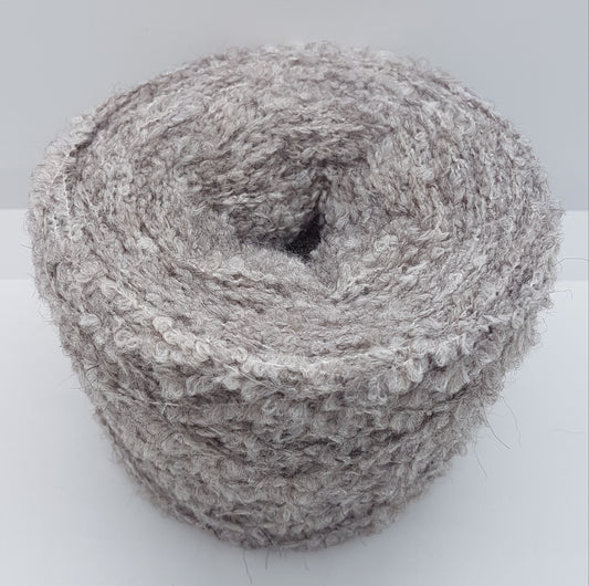 100g Lana Bouclé Italiano Hilo Gris Color Mélange N.472