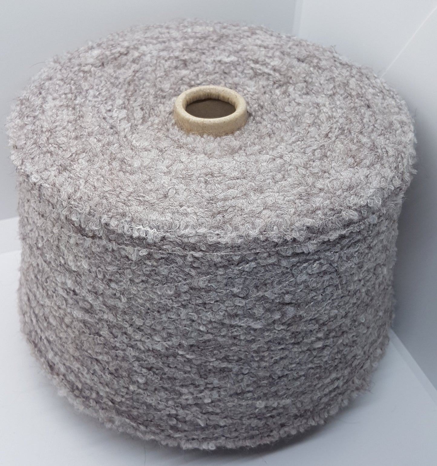 100g Lana Bouclé filato italiano colore Grigio mélange N.472