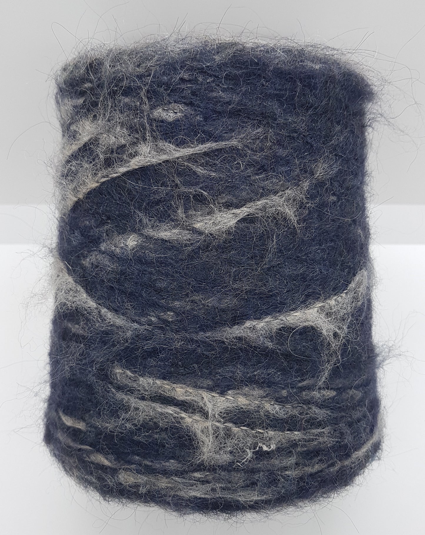 100g Fil Mohair Doux Couleur Italienne Bleu Foncé Mélange N. 479