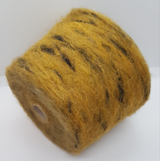 100g Mohair hilo suave color italiano mostaza Mélange N.481