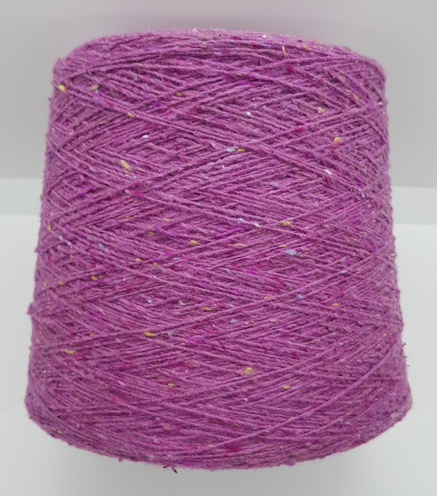 100g Tweed Bottonato Lana, Viscosa colore Lilla, Rosa, Azzurro, Giallo N.482