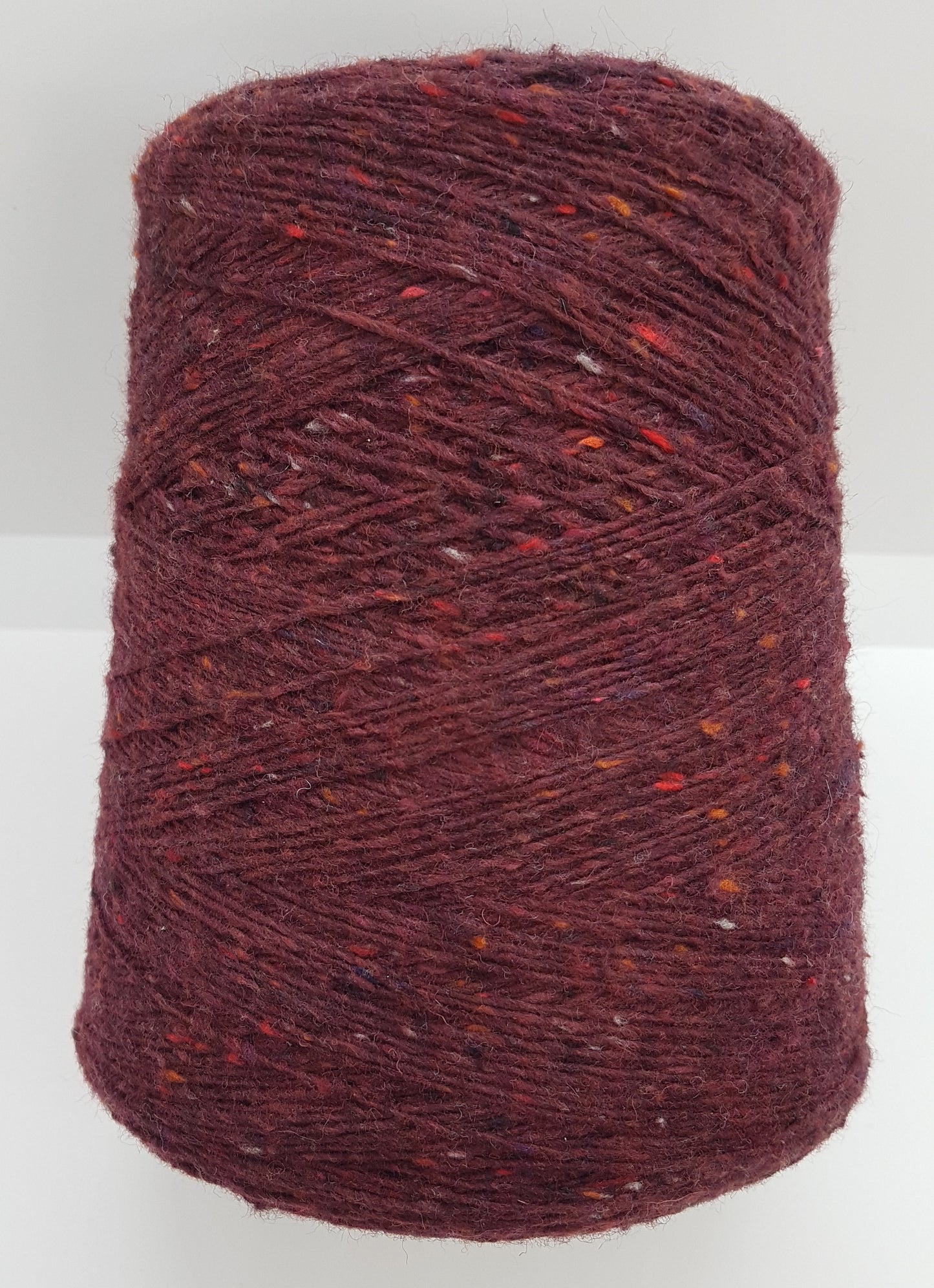 100g Tweed Bottonato Lana, Viscosa colore Senape, Marrone Rossiccio N.484