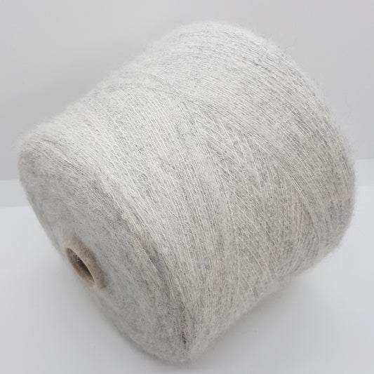 100g Alpaca Cotone morbido filato italiano colore Grigio Mélange N.486