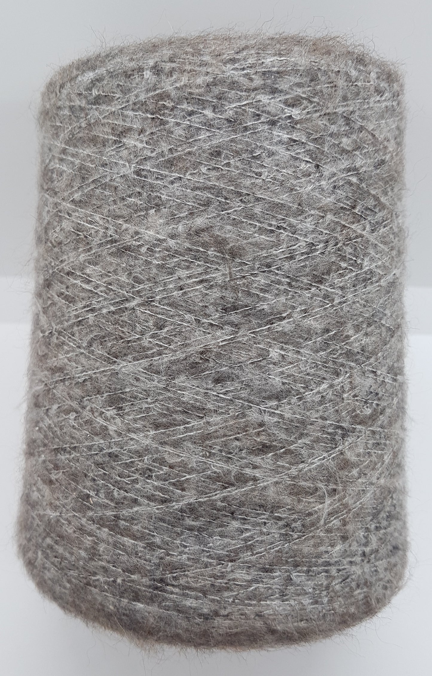 Alpaca Cotone morbido filato italiano colore Marrone Taupe Mélange N.488