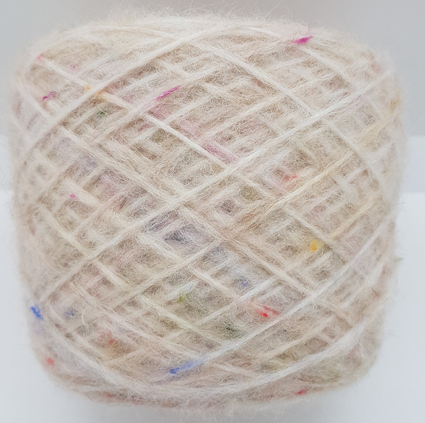 100g Baby Alpaca Merino Fine Tweed morbido filato italiano colore Bianco Marmo N.497