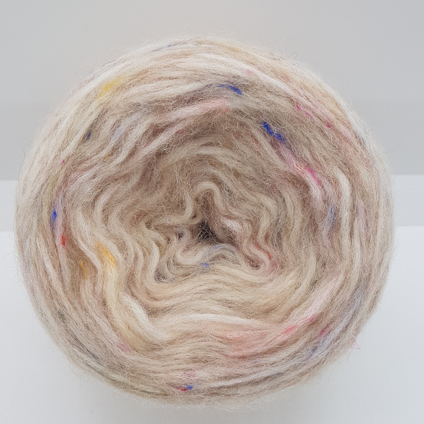 100g Baby Alpaca Merino Fino Tweed Hilo Suave Italiano Color Mármol Blanco N.497