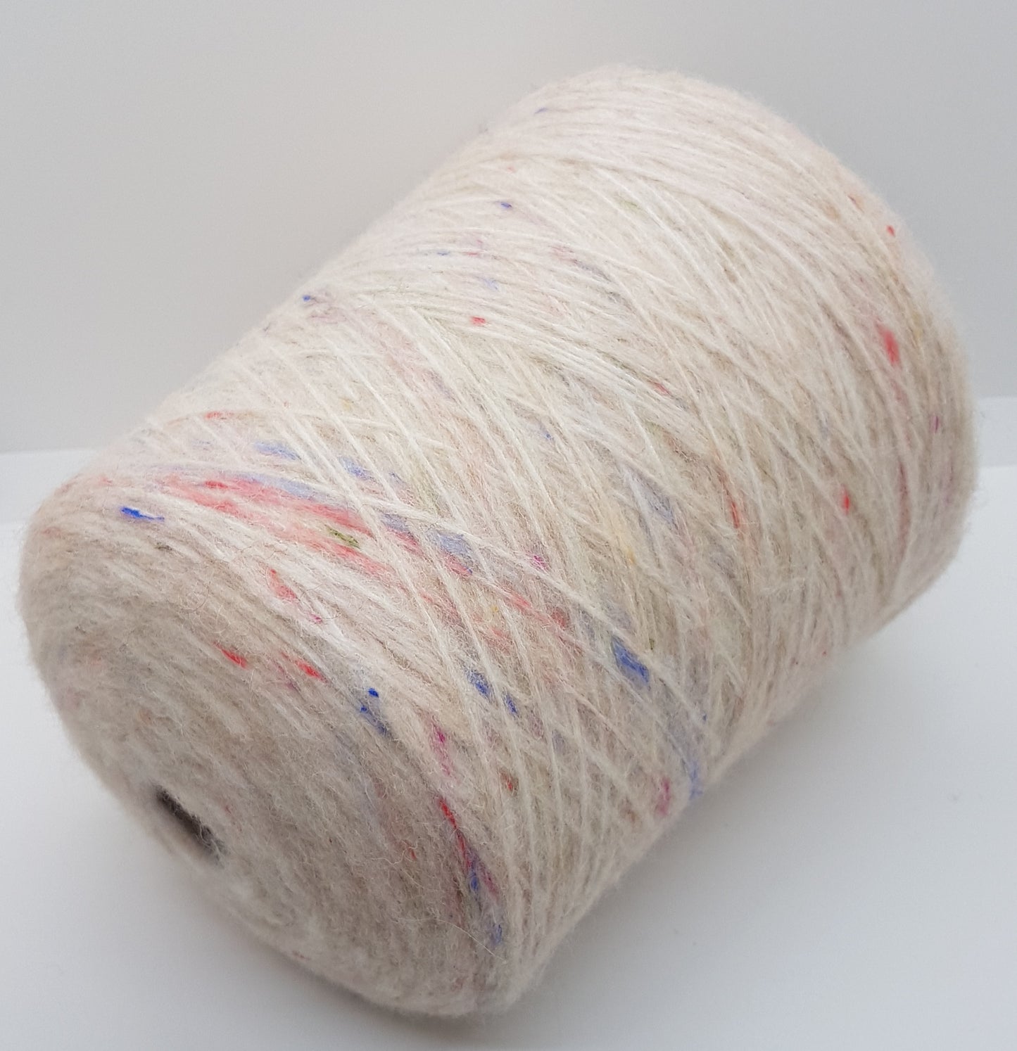 100g Baby Alpaca Merino fine Tweed blød garn italiensk farve hvid marmor N.497