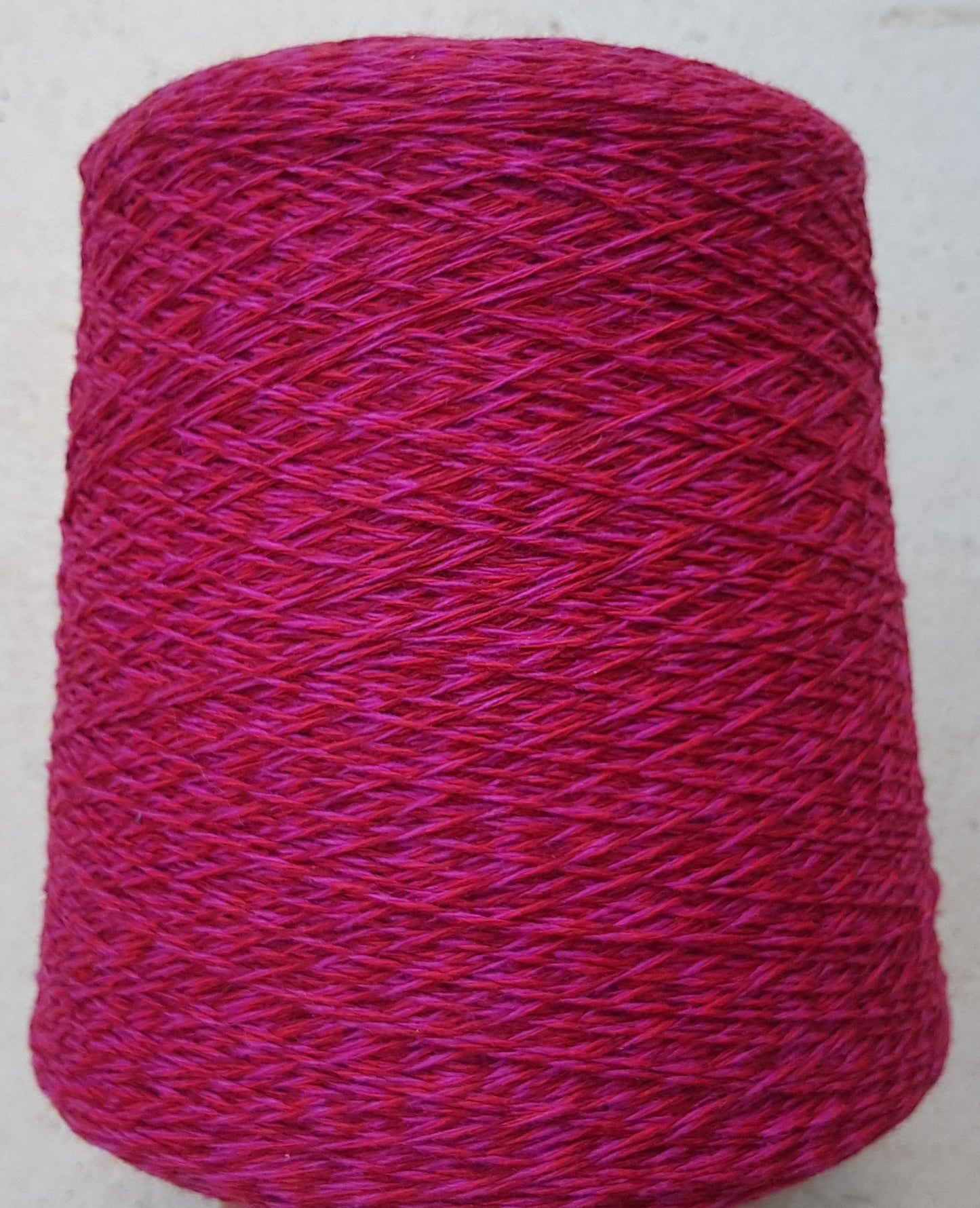 100g Lana Merino Extrafino 100% Hilado Italiano Color Rojo Fucsia N.498