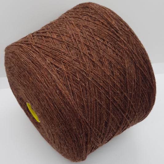 100g Lana Shetland Look 100% hilado Italiano Color Marrón N.510