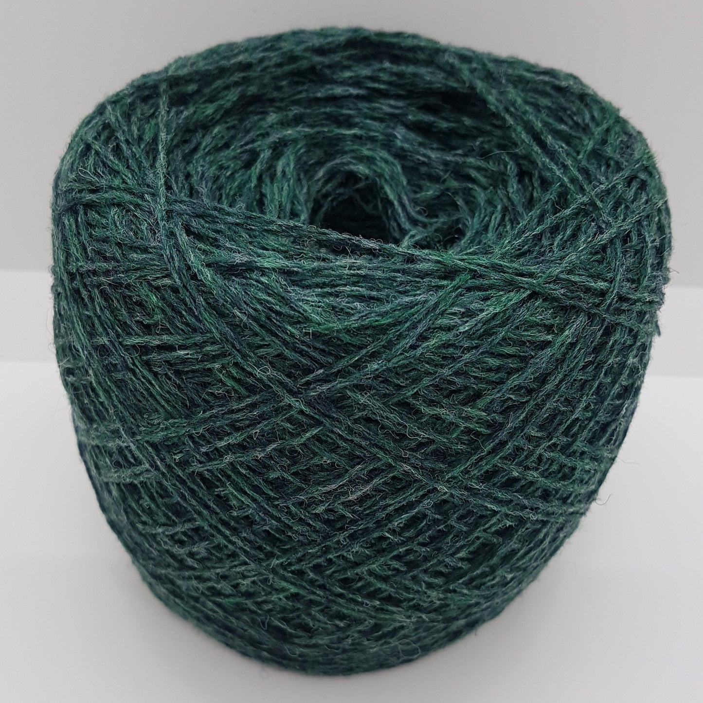 100g Shetland Look Laine 100% Italien Vert Mélange N. 516