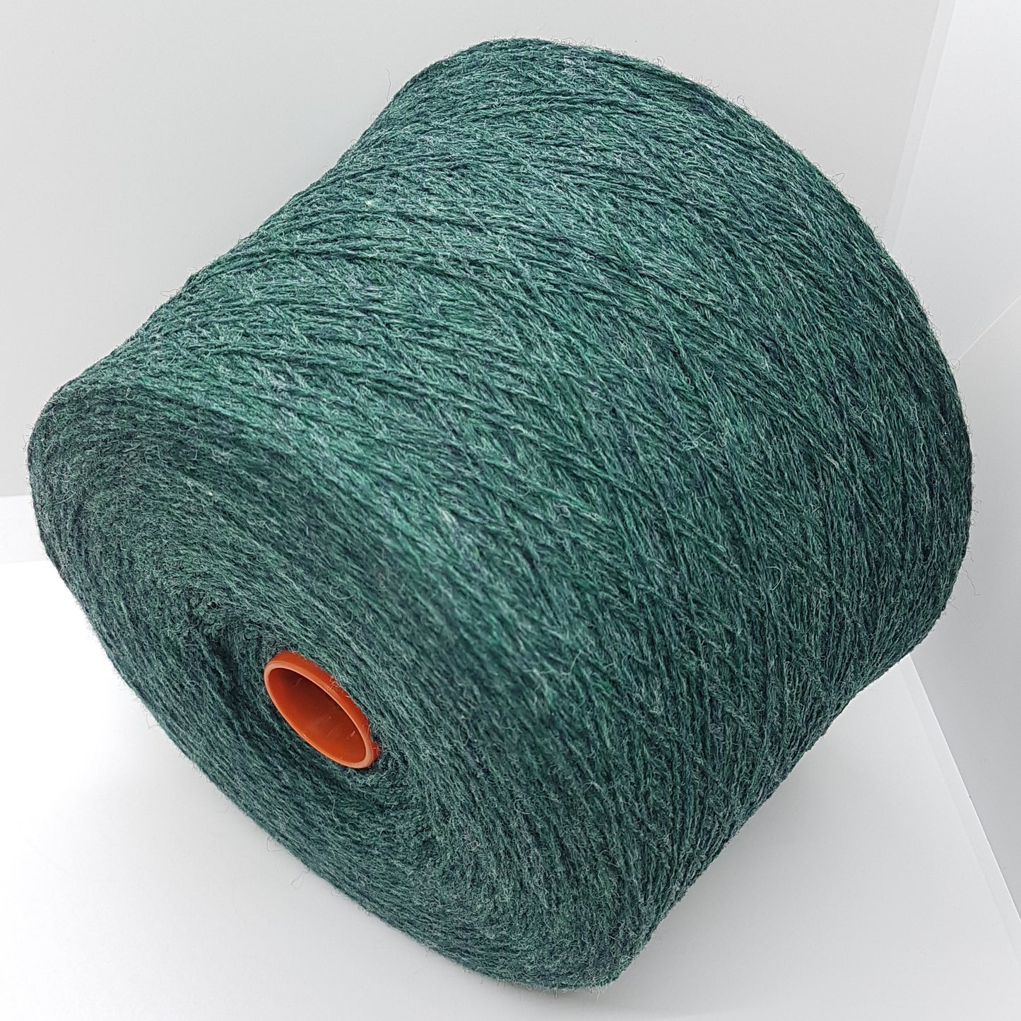 100g Lana Shetland Look 100% Hilo Italiano Verde Mélange N.516