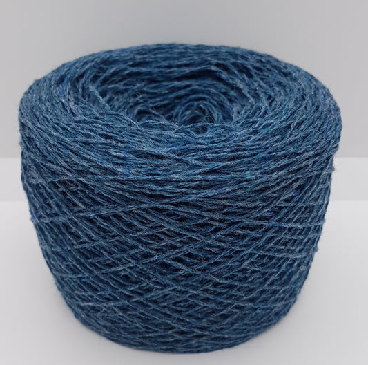 100g Shetland Wool Look 100% spun Italian color Blue Mélange N.518