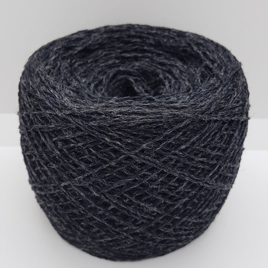 100g Shetland Wool Look 100% Italian Yarn Black Color Asphalt N.520