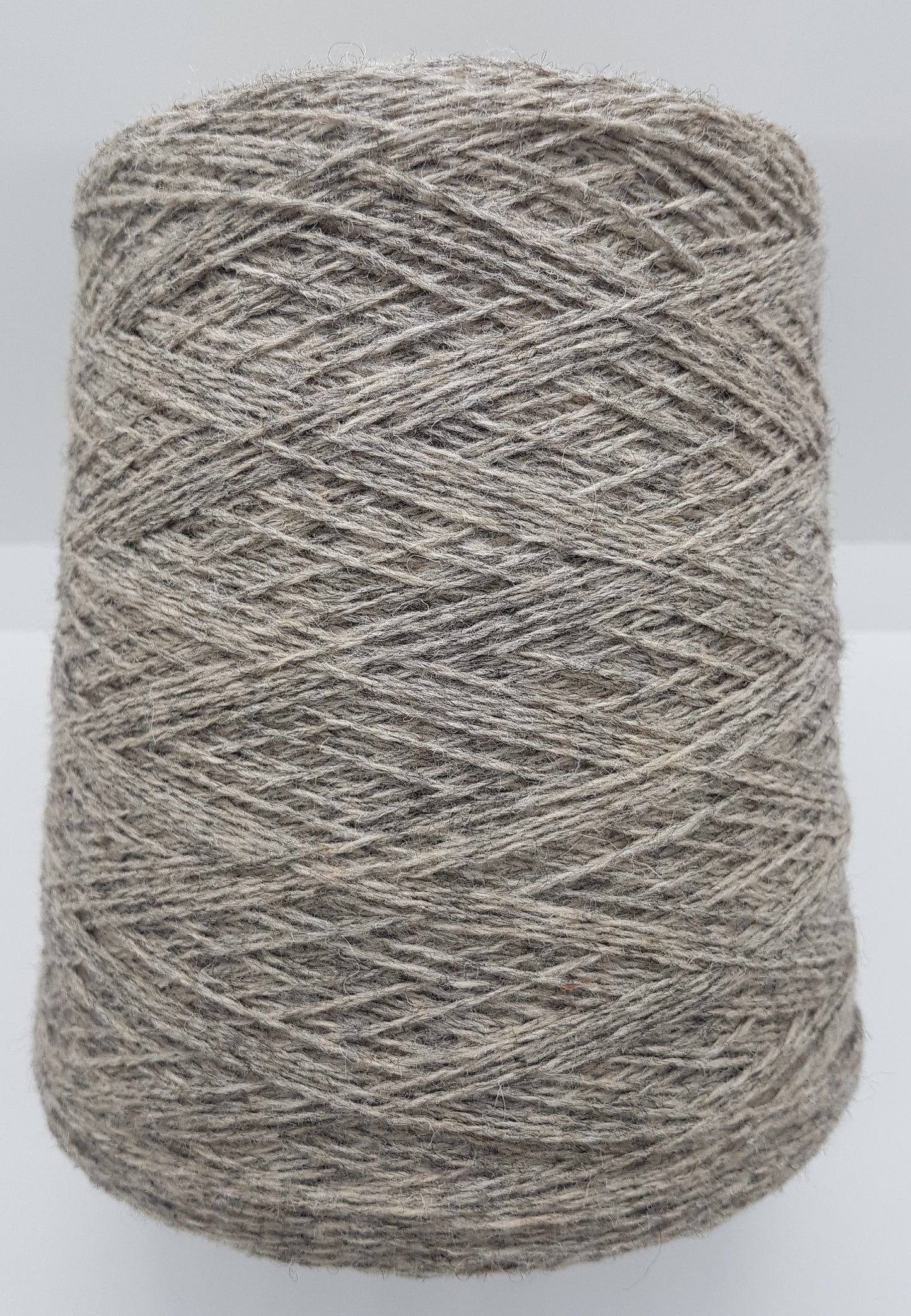 Shetland Lana 100% Hilados italianos Look Gris Color Beige Mélange N.522