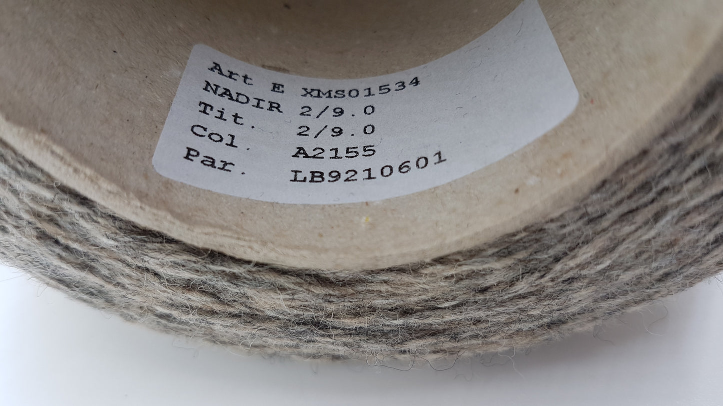 Shetland Laine 100% Italien Fil Look Gris Couleur Beige Mélange N. 522