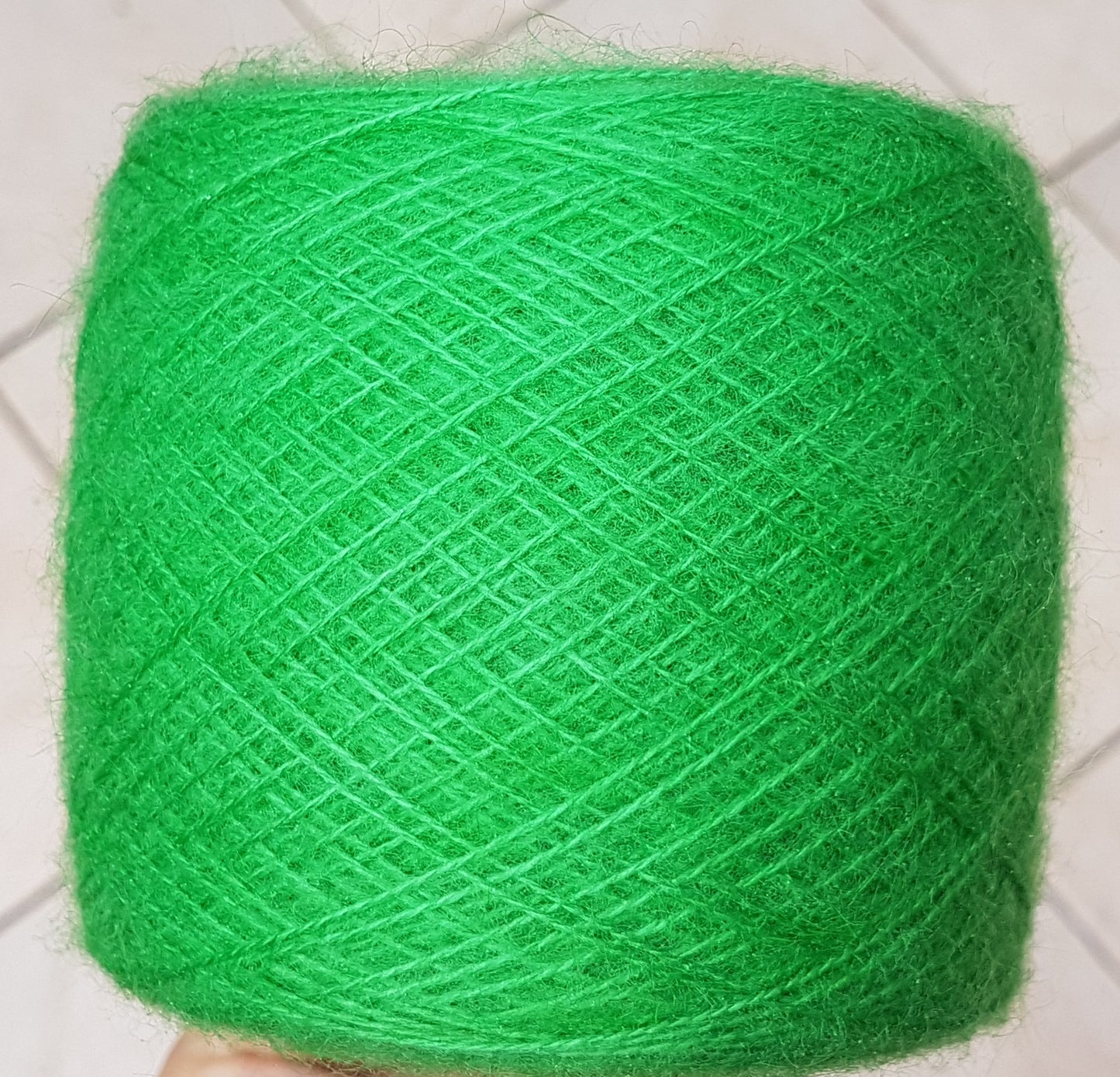 100g Mohair italiensk garn grøn farve N.527