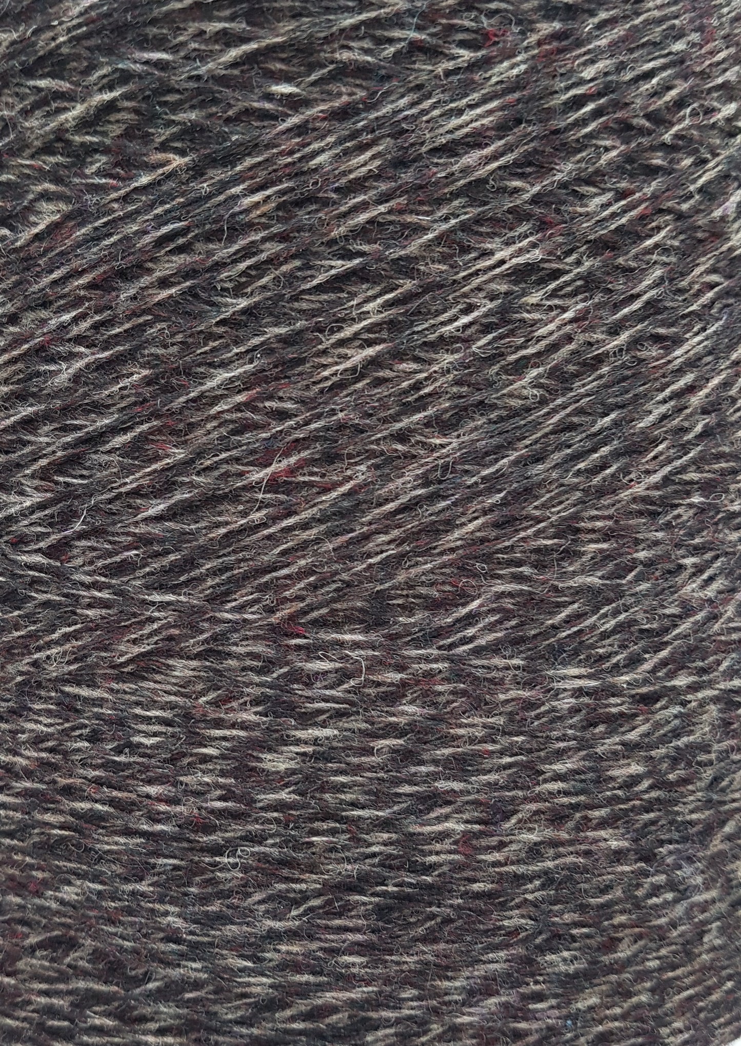 100g Lana Shetland Hilo 100% Italiano color Marrón Gris N.541