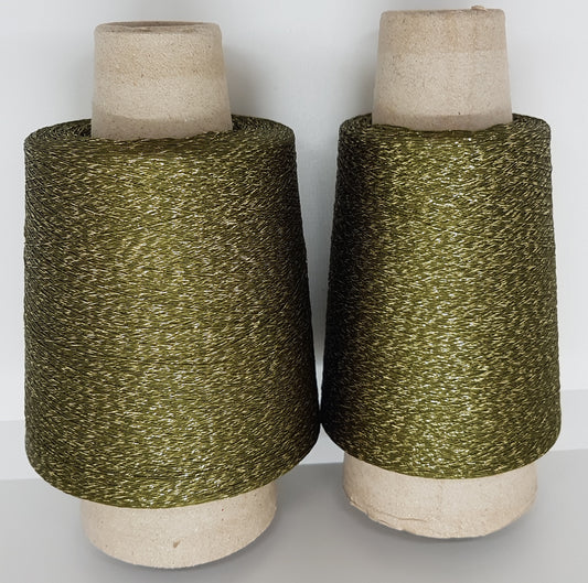 Lurex Italian yarn color Olive Green Gold L61