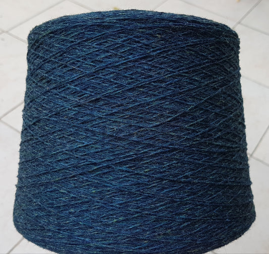 100g de lana Shetland 100% hilo italiano, color Azul Melang N.543