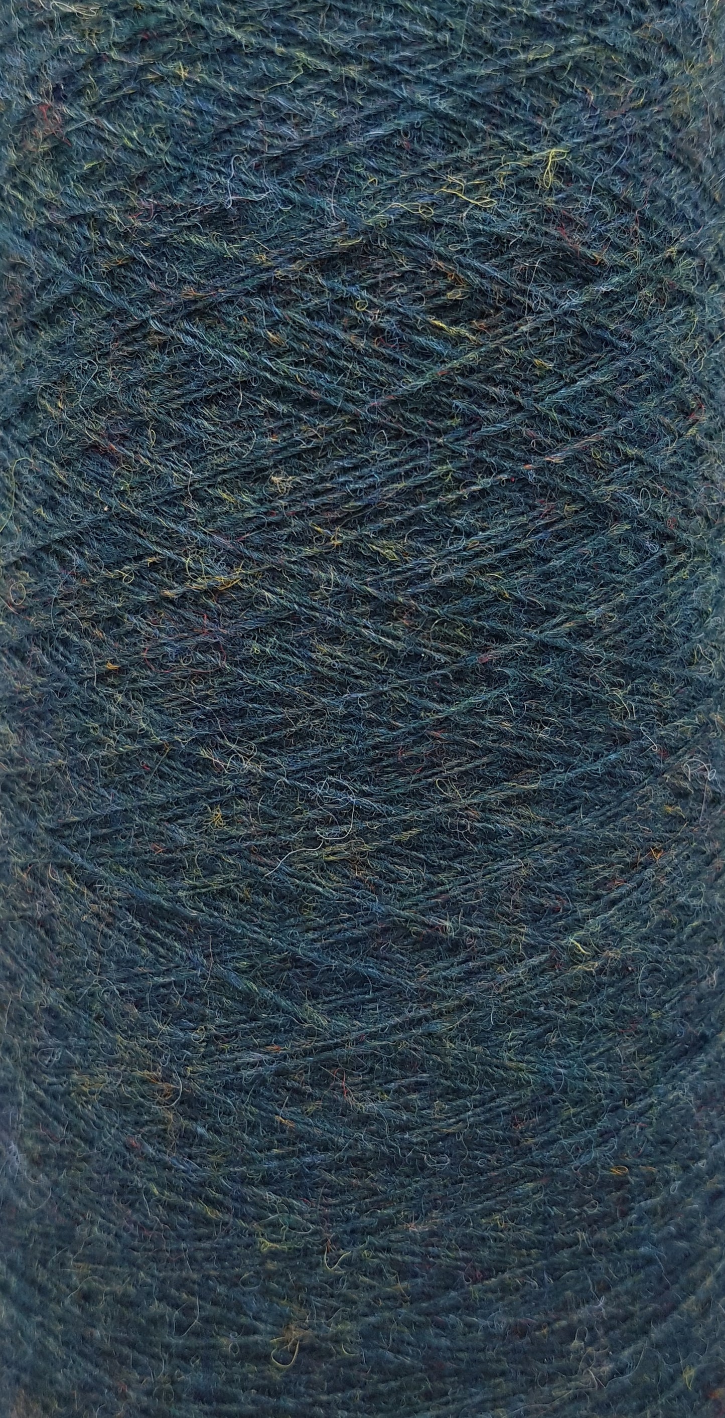 Lana Shetland 100% hilo italiano, color Azul Oliva Melang N.547