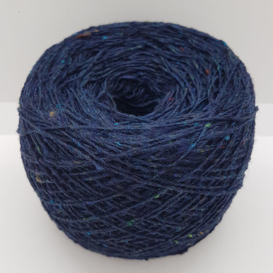 120g Tweed Bottonato Lana, Viscosa colore Blu N.548